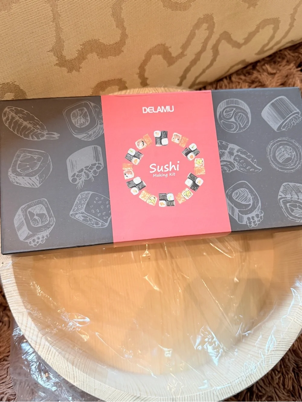 New Sushi Making Kit and wood serving bowl